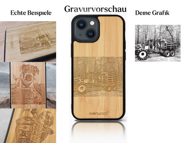 INDIVIDUELL iPhone 13 Bambus-Kunststoff